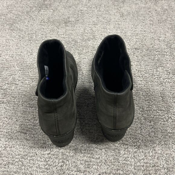 Keen Akita Ankle Boots Womens 8 Slate Gray Wedge Leather Snap Closure - Picture 6 of 11